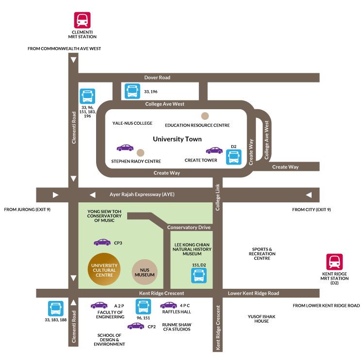 Location map to University Culture Centre